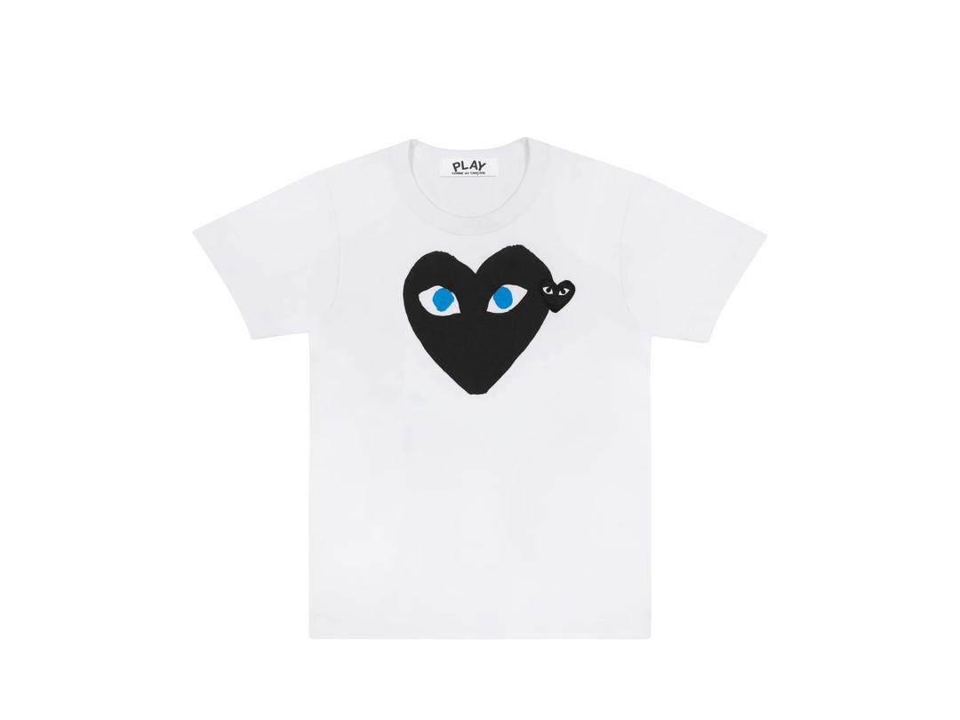 Comme des Garcons Play Comme des Garcons Black Heart Blue Eyes T-Shirt White