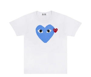 Buy Comme des Garcons Play T-Shirt Pastel Heart And Red Emblem White at Sasom – Authentic and Ready to Ship