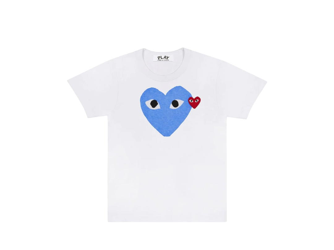 Comme des Garcons Comme des Garcons Play T-Shirt Pastel Heart And Red Emblem White