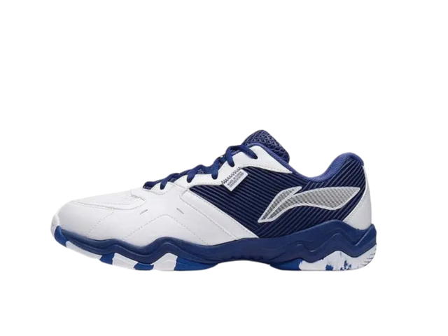 Li-Ning LiNing Sound Waves 2 Cushioned Slip Resistant Abrasion Resistant Low Top Badminton Shoes White Dark Blue - view 2