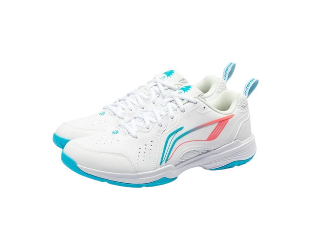 Li-Ning LiNing Falcon Anti Slip And Wear Resistant Breathable Badminton Shoes Unisex White Blue - view 2