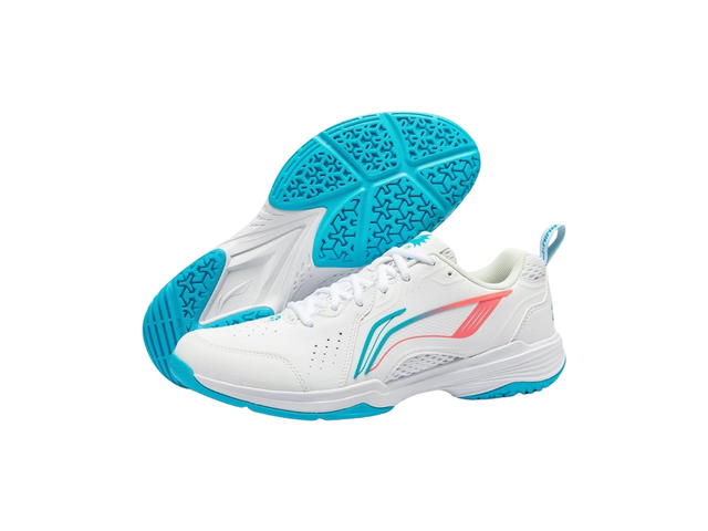 Li-Ning LiNing Falcon Anti Slip And Wear Resistant Breathable Badminton Shoes Unisex White Blue - view 3