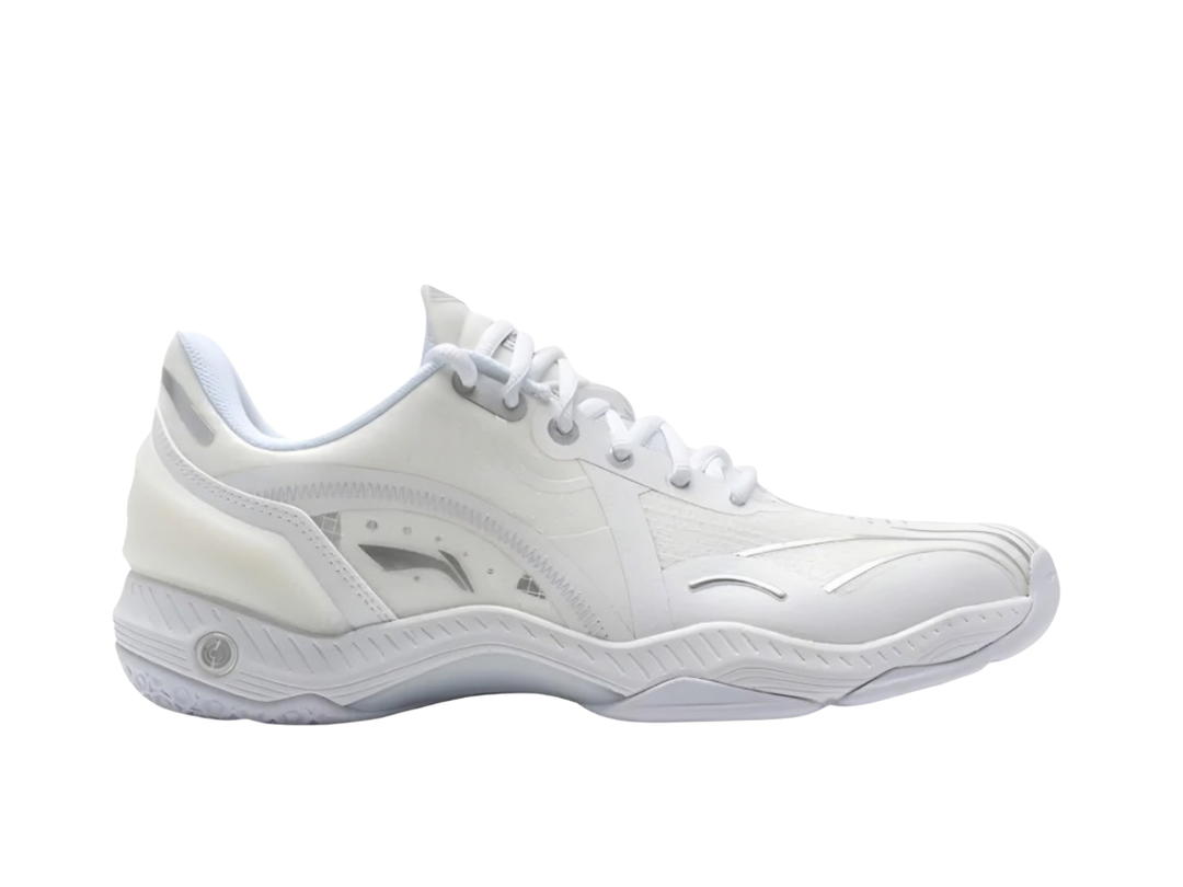 Li-Ning LiNing Raid Cushioning Wear Resistant Low Top Badminton Shoes Unisex White Beige