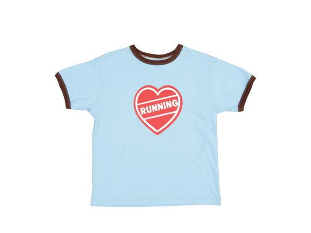 Alex Zono Alex Zono RUNNING!! Ringer Shirt in Baby Blue - view 1