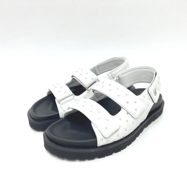 Sergio Rossi B10490MFL140400 Rhinestones belt flat shoesSandals - view 2