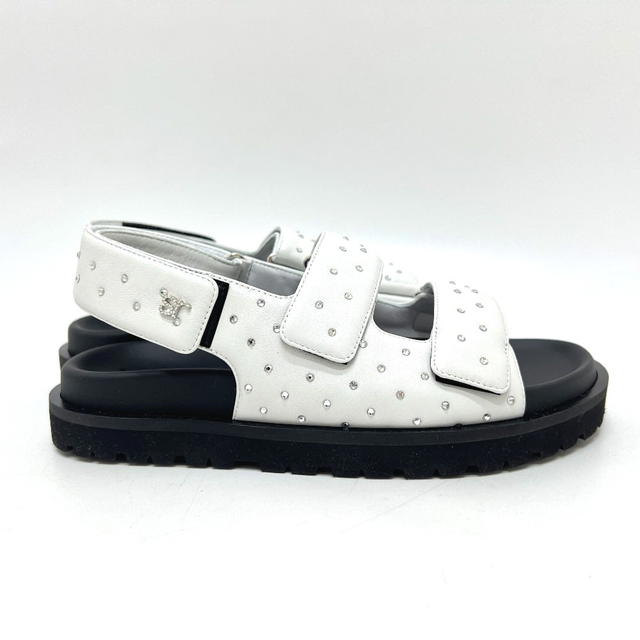 Sergio Rossi B10490MFL140400 Rhinestones belt flat shoesSandals - view 4