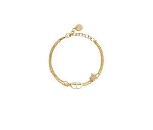 Buy Dior Petit CD Double-Strand Bracelet Gold-Tone Crystal (SS26) at Sasom – Authentic and Ready to Ship