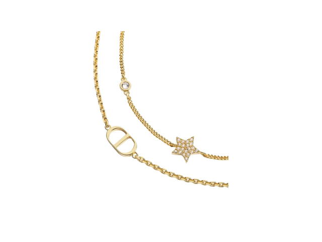 Dior Dior Petit CD Double-Strand Bracelet Gold-Tone Crystal (SS26) - view 2
