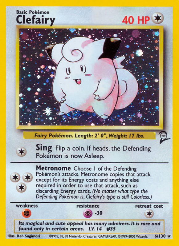 Pokemon Pokemon Clefairy H [B2 6/130] Base "Base Set 2" (EN)