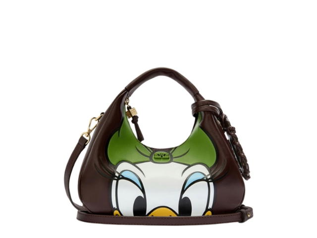 Ganni Ganni X Disney Daisy Duck Mini Hobo Bag Seal Brown - view 1