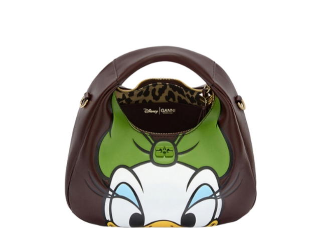 Ganni Ganni X Disney Daisy Duck Mini Hobo Bag Seal Brown - view 2