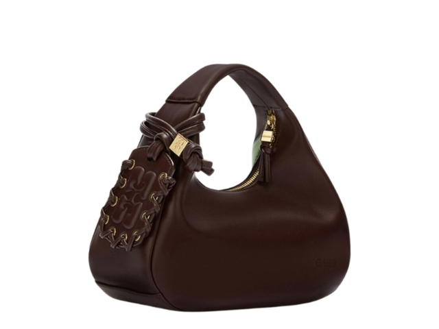 Ganni Ganni X Disney Daisy Duck Mini Hobo Bag Seal Brown - view 3