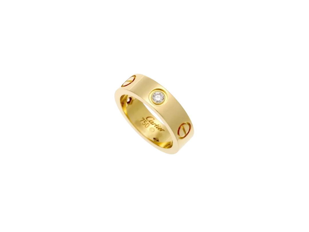 Cartier Cartier Love Ring Classic Model 3 Diamonds Yellow Gold