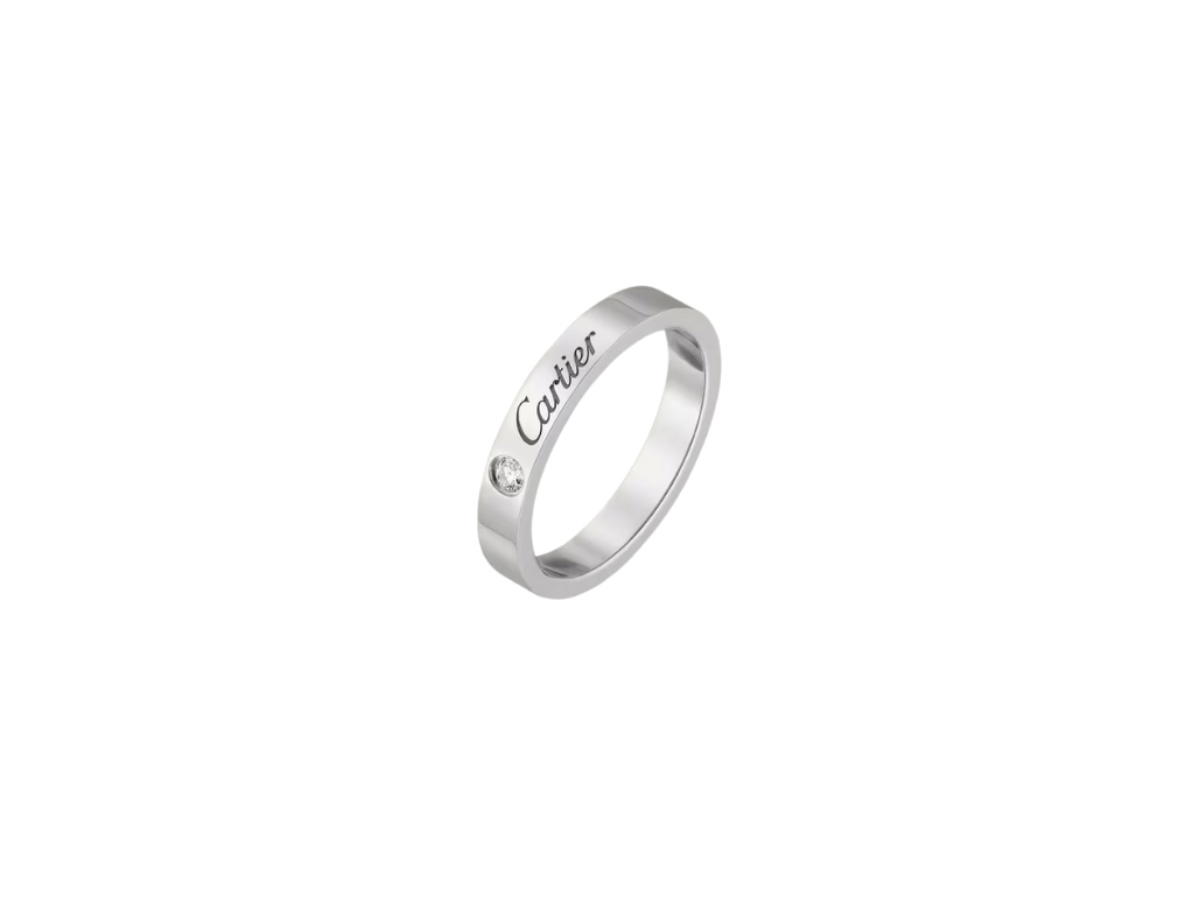 Cartier Cartier C De Cartier Wedding Band 3 Mm Width 1 Diamond Silver