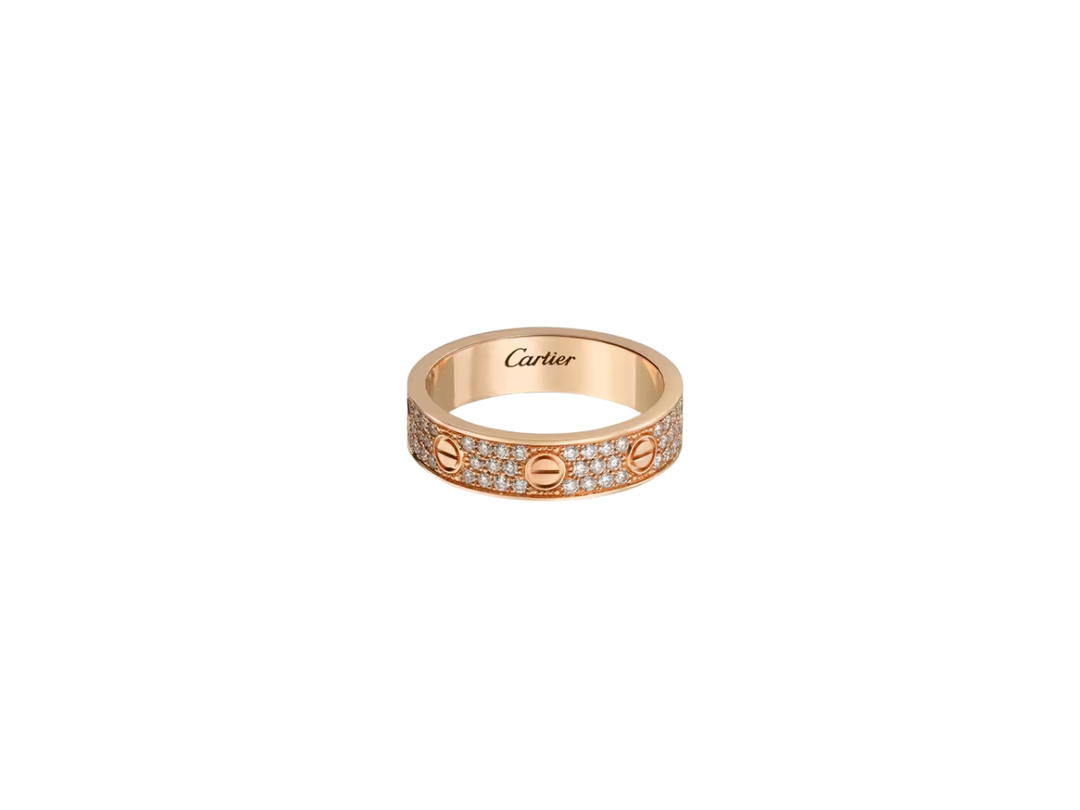 Cartier Cartier Love Ring Small Paved Rose Gold