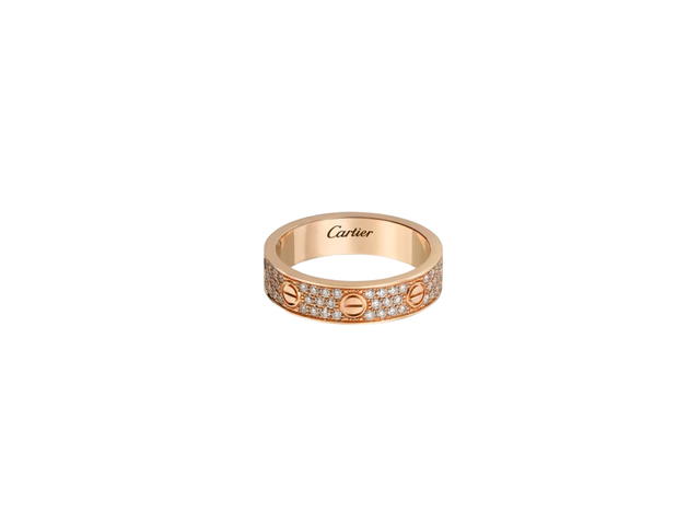 Cartier Cartier Love Ring Small Paved Rose Gold - view 1
