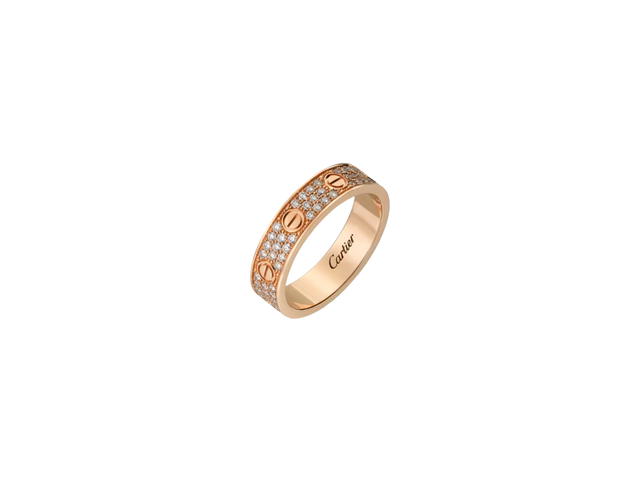 Cartier Cartier Love Ring Small Paved Rose Gold - view 2