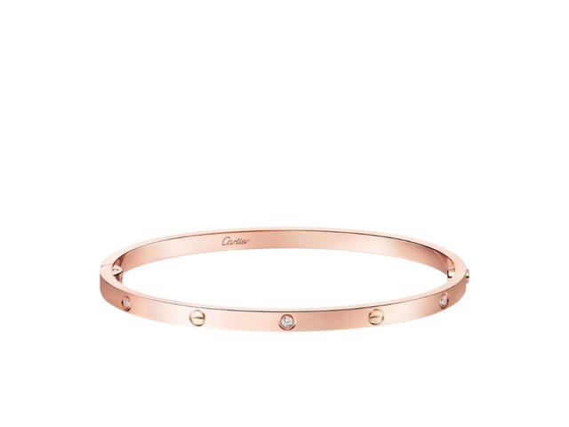 Cartier Cartier Love Bracelet (Small Model) 6 Diamonds Rose Gold - view 1