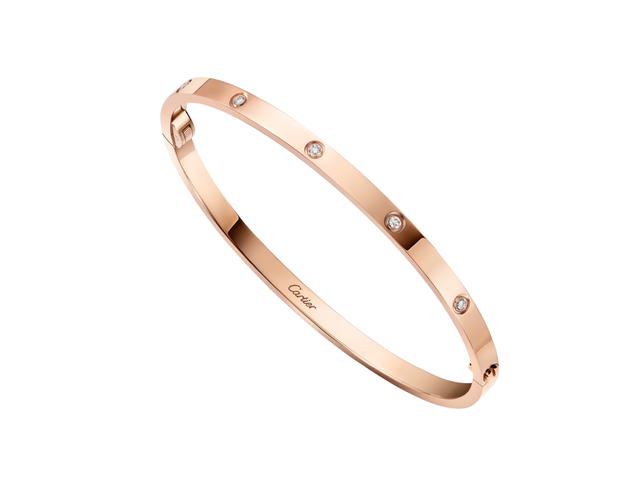 Cartier Cartier Love Bracelet (Small Model) 6 Diamonds Rose Gold - view 2