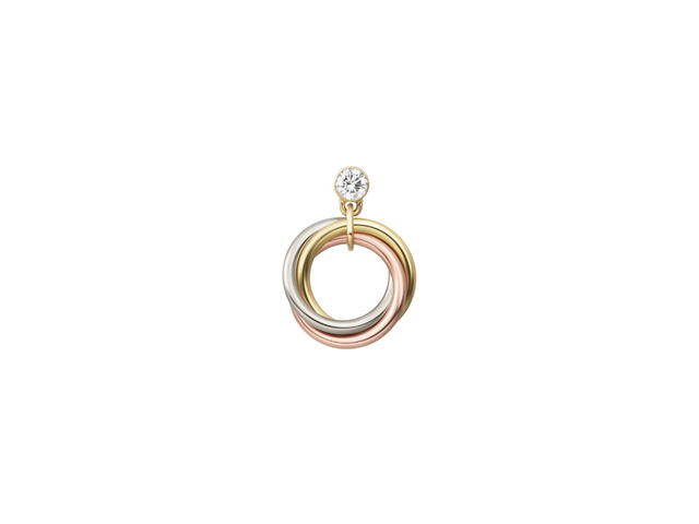 Cartier Cartier Trinity Earrings Brilliant-Cut Diamonds White Gold Rose Gold Yellow Gold - view 2