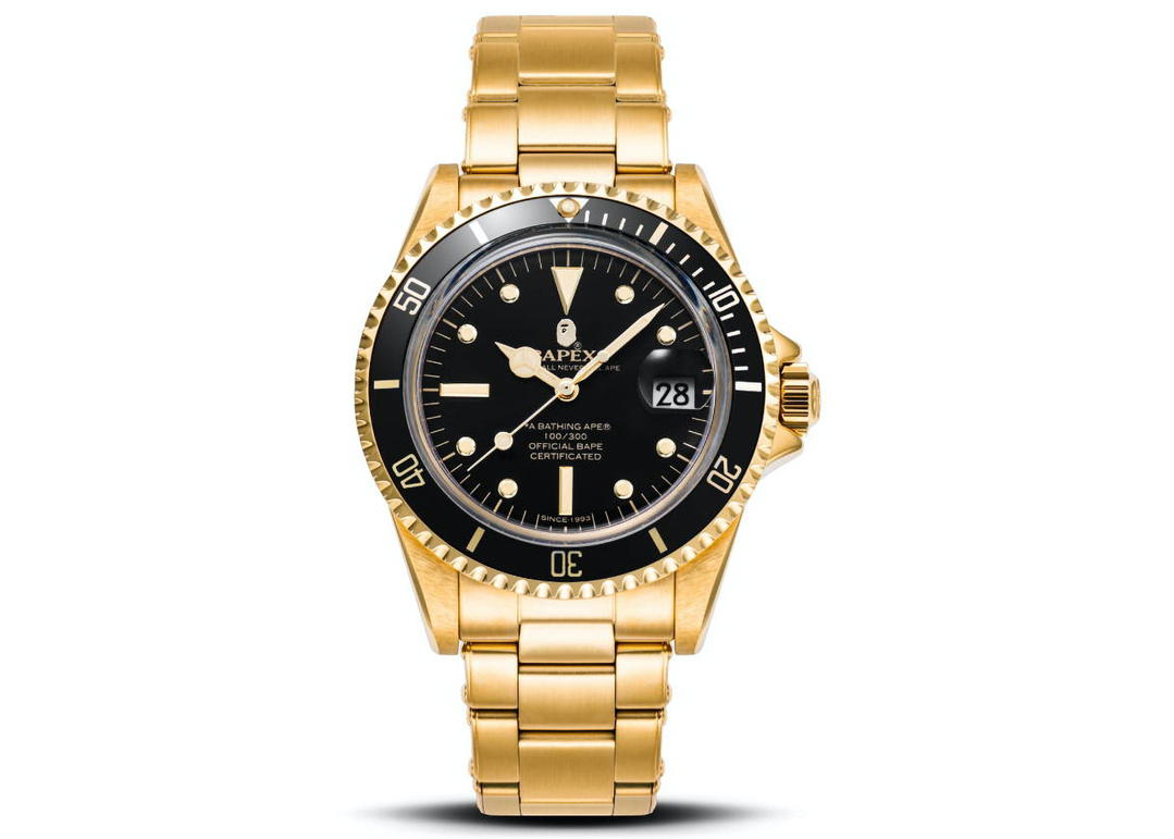 Bape Bape Type 1 Bapex Watch Gold Black