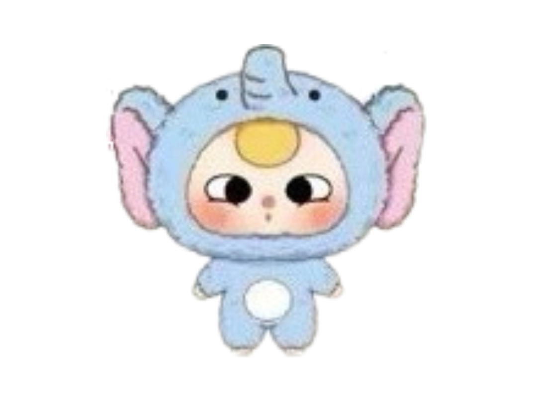 Baby Three (เช็คการ์ด) Baby Elephant (Baby Three Big Head Baby Zipper)