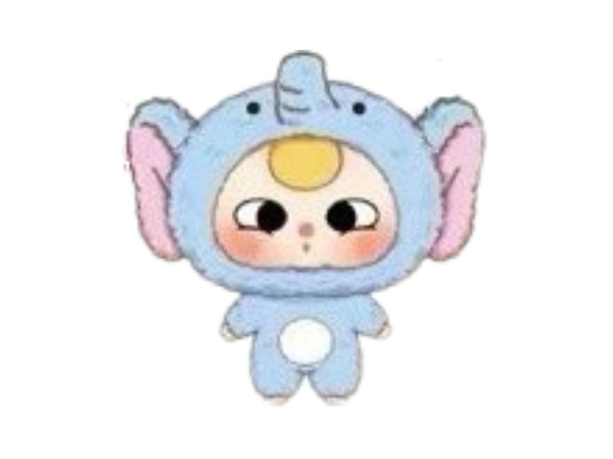 Baby Three (เช็คการ์ด) Baby Elephant (Baby Three Big Head Baby Zipper)