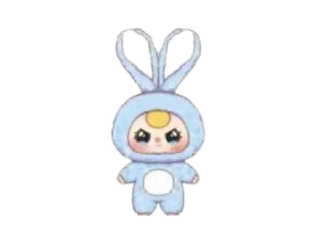 Baby Three (เช็คการ์ด) Baby Three Blue Macaron Rabbit Series Plush Blind Box