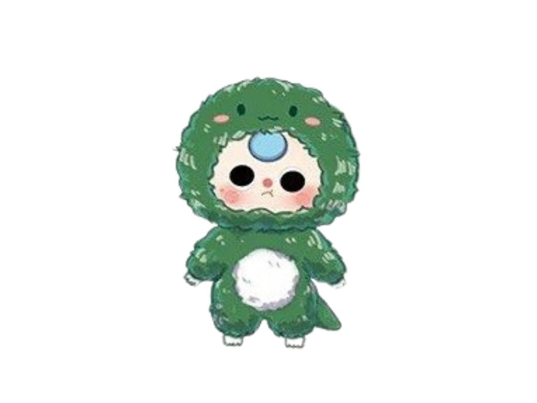 Baby Three (เช็คการ์ด) Baby Three Dinosaur (Third-Generation Animal Party Series Big Cute Plush Toy Doll)