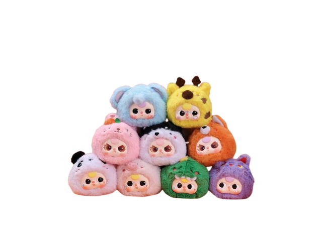 Baby Three Baby Three First-Generation Animal Party Series Plush Toy Doll Whole Set - view 2