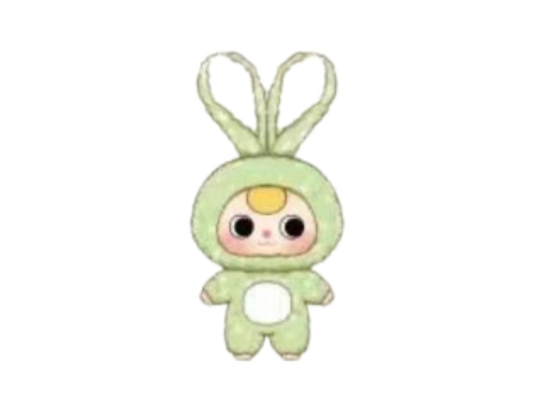 Baby Three (เช็คการ์ด) Baby Three Green Macaron Rabbit Series Plush Blind Box