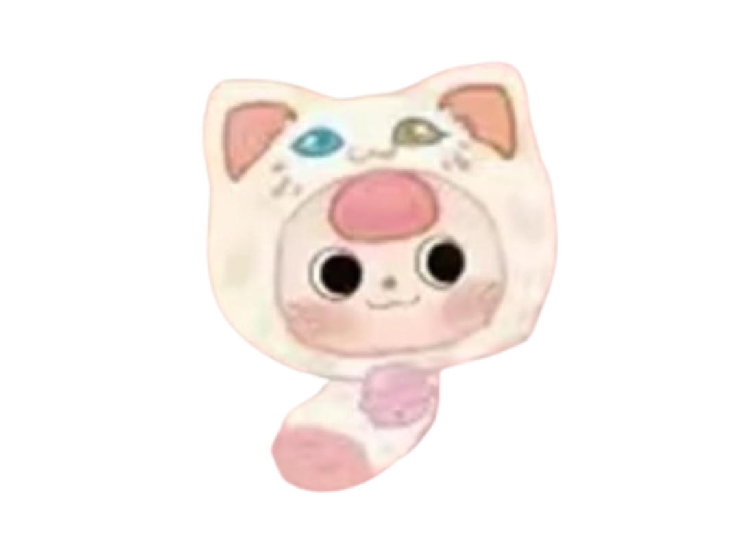 Baby Three (เช็คการ์ด) Baby Three Little White Cat (Baby Three Fortune Cat Zipper Bag Series Plush Dolls)