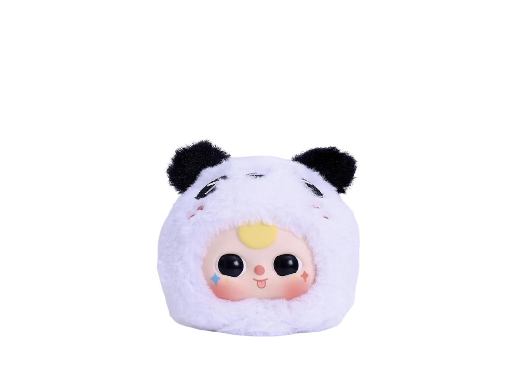 Baby Three (เช็คการ์ด) Baby Three Panda (First-Generation Animal Party Series Plush Toy Doll)