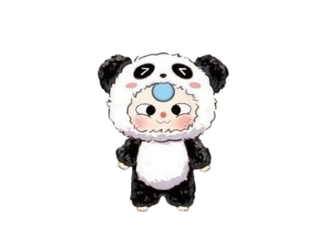 Baby Three (เช็คการ์ด) Baby Three Panda (Third-Generation Animal Party Series Big Cute Plush Toy Doll) - view 1