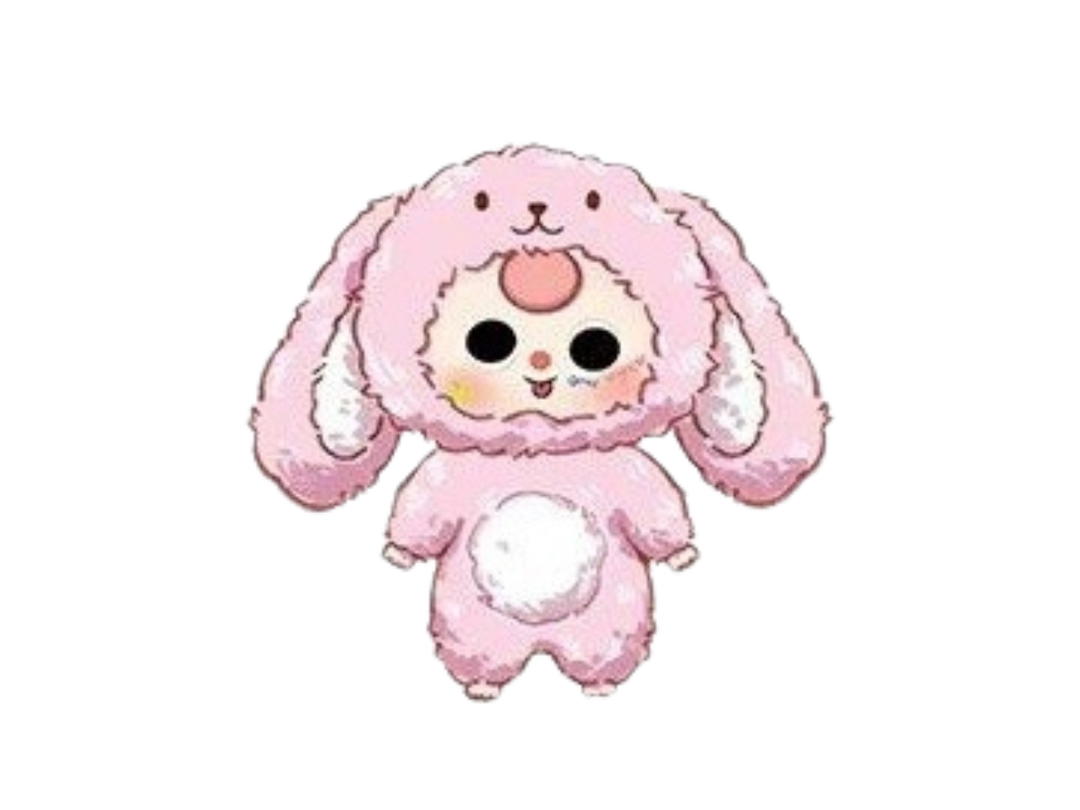 Baby Three (เช็คการ์ด) Baby Three Rabbit (Third-Generation Animal Party Series Big Cute Plush Toy Doll)