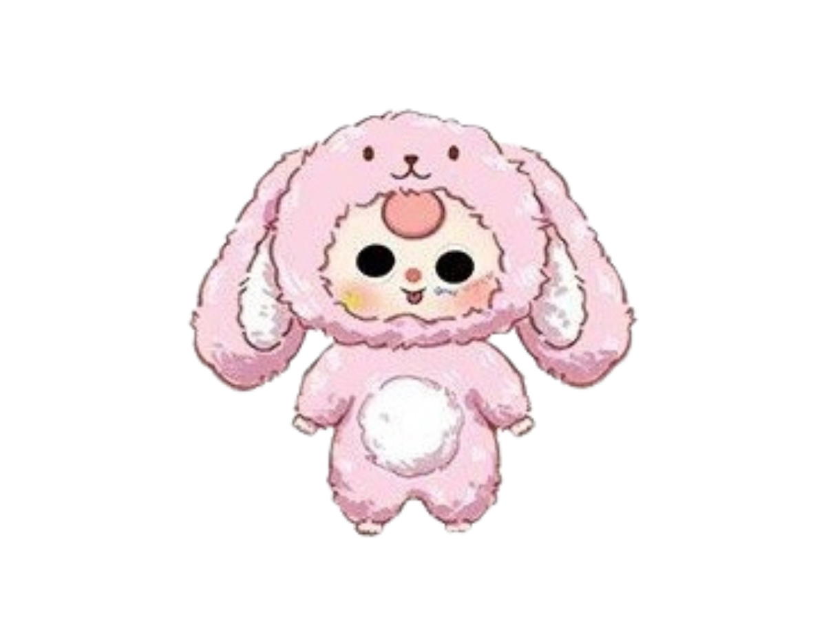 Baby Three (เช็คการ์ด) Baby Three Rabbit (Third-Generation Animal Party Series Big Cute Plush Toy Doll)