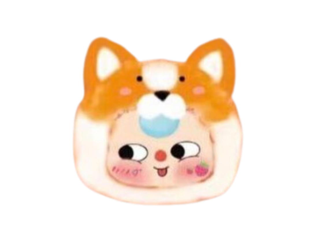 Baby Three (เช็คการ์ด) Baby Three Second-Generation Animal Party Series Plush Toy Doll Dog