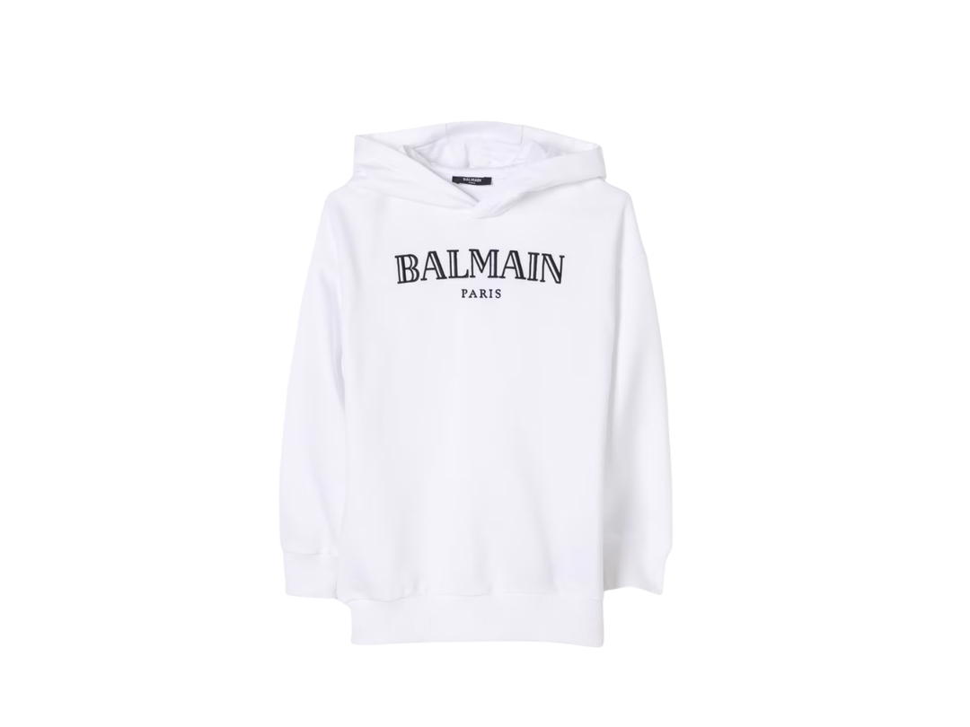 Balmain Balmain Logo Hoodie White
