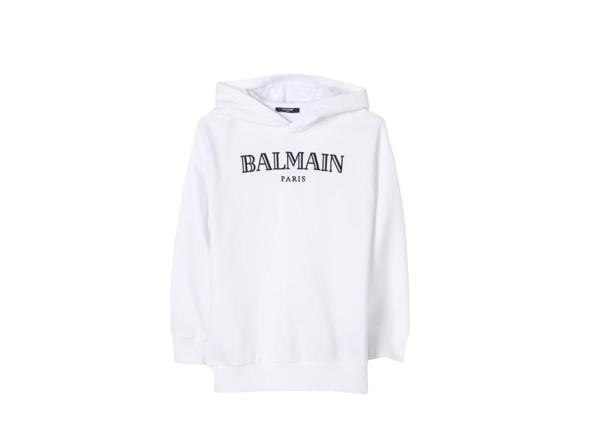 Balmain Balmain Logo Hoodie White