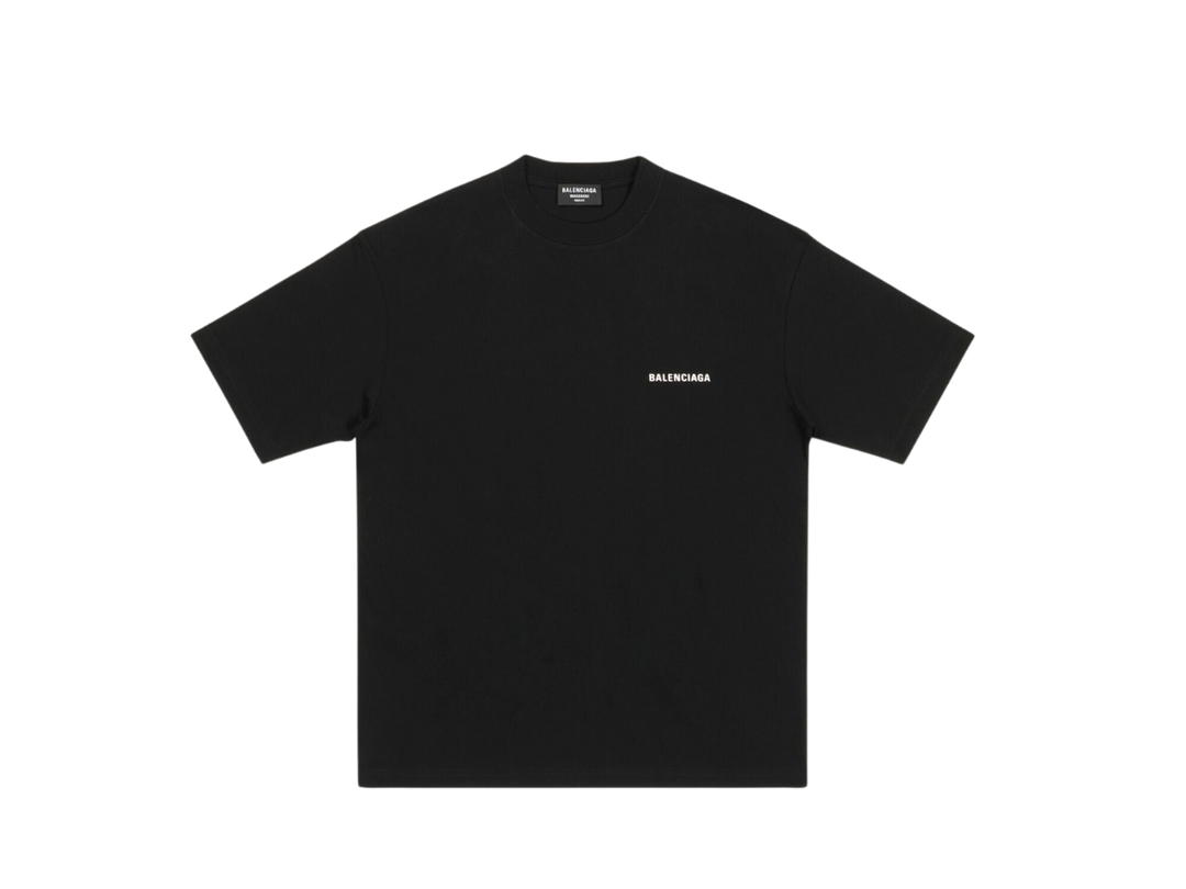 Balenciaga Balenciaga Logo T-Shirt Medium Fit Black