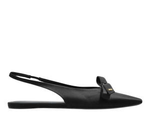 Buy Balenciaga Bow Slingback Flat Pumps Black at Sasom – Authentic and Ready to Ship