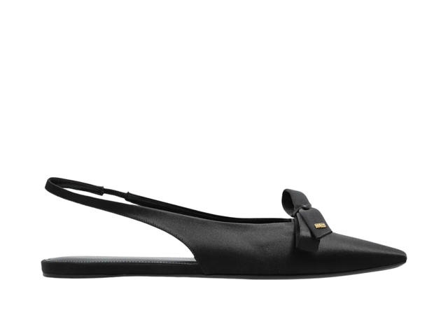 Balenciaga Balenciaga Bow Slingback Flat Pumps Black - view 1