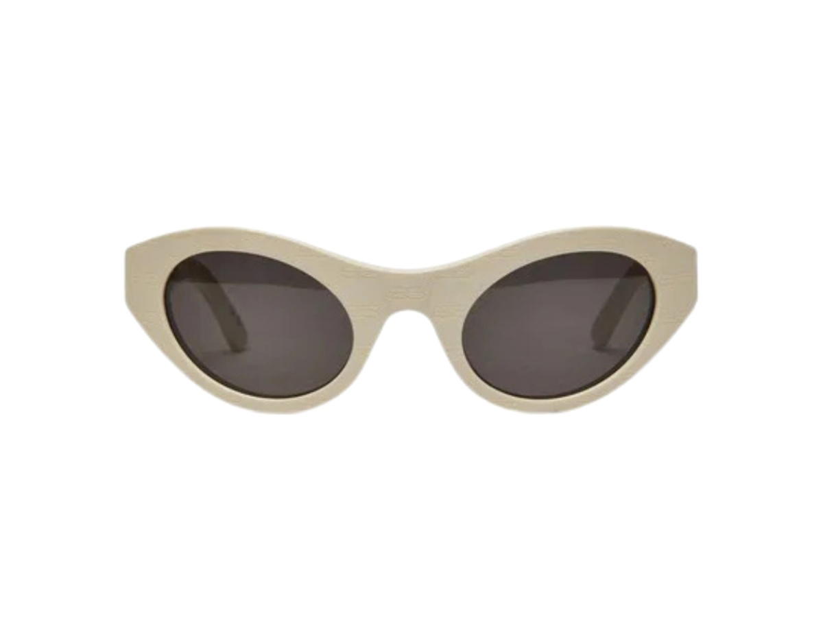 Balenciaga Balenciaga BB Monogram Round Sunglasses Cream