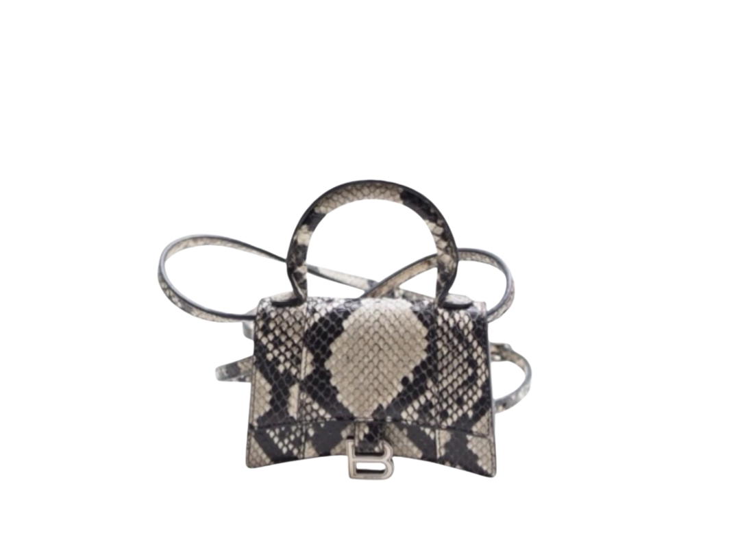 Balenciaga Balenciaga Hourglass Top Handle Bag Beige Black