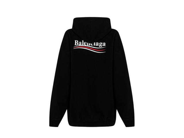Balenciaga Balenciaga Logo-Print Large Fit Hoodie Black (W) - view 1