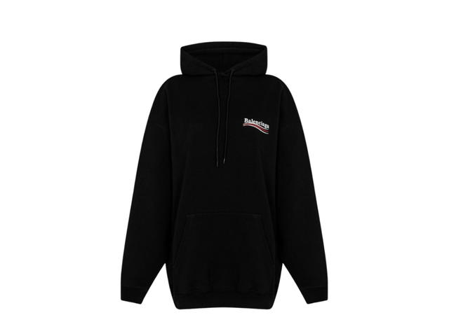 Balenciaga Balenciaga Logo-Print Large Fit Hoodie Black (W) - view 2