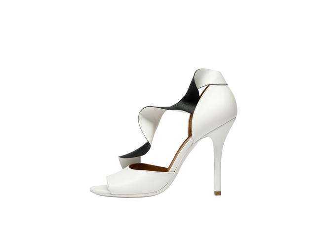 Balenciaga Balenciaga Ruffle Trim D'Orsay Pumps White (Women's) - view 2