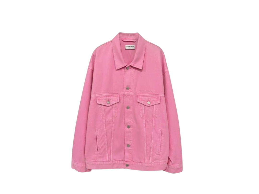 Balenciaga Balenciaga Washed Denim Jacket Pink