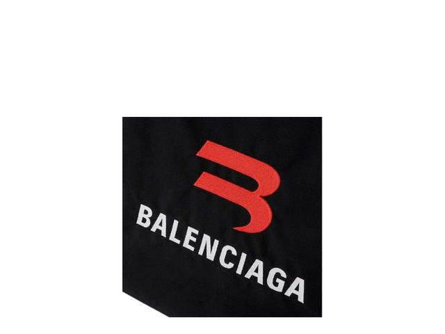 Balenciaga Balenciaga Explorer Small Logo-Embroidered Woven Tote Bag Black - view 4