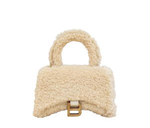 Buy Balenciaga Fluffy Hour Glass XS Top-Handle Bag Beige at Sasom – Authentic and Ready to Ship
